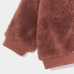 Gilet fausse fourrure zippé à capuche marron foncé bébé garçon