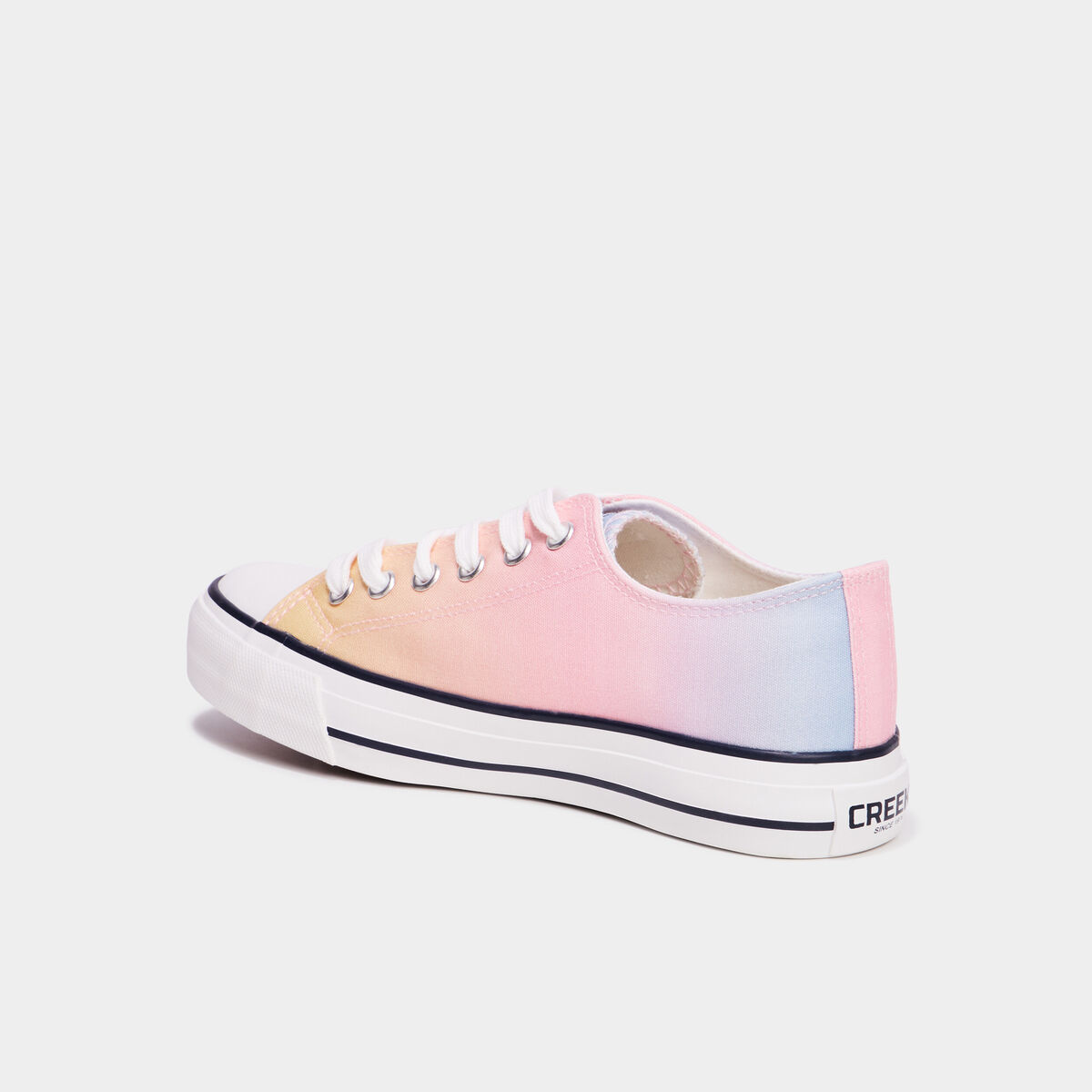 Tennis en toile à lacets Creeks multicolore fille