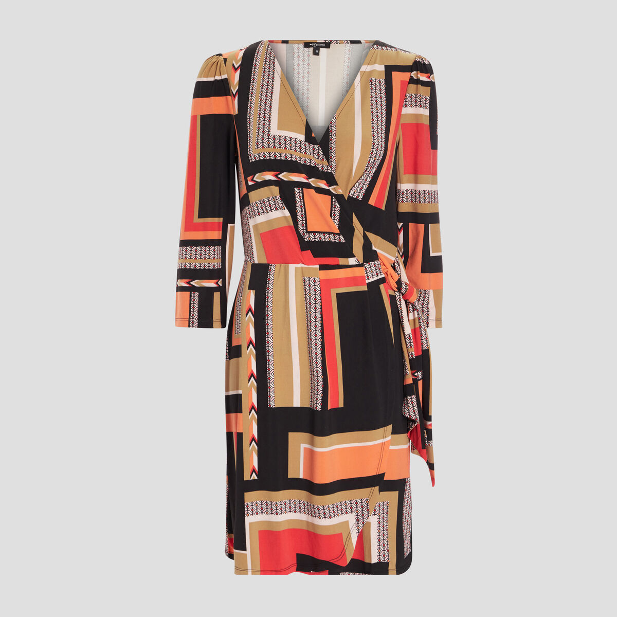 Robe portefeuille Mosquitos noir femme