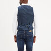 Gilet de costume droit boutonné bleu marine homme