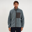 Veste effet sherpa zipp&eacute;e 3 poches bleu gris homme