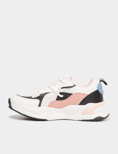 Baskets running à lacets Liberto blanc fille