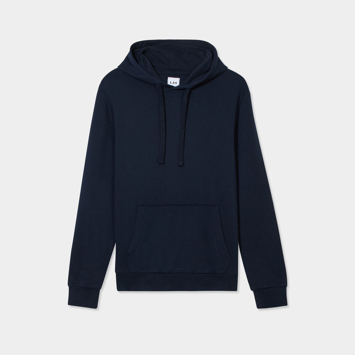 Sweat molleton &agrave; capuche hoodie bleu marine homme