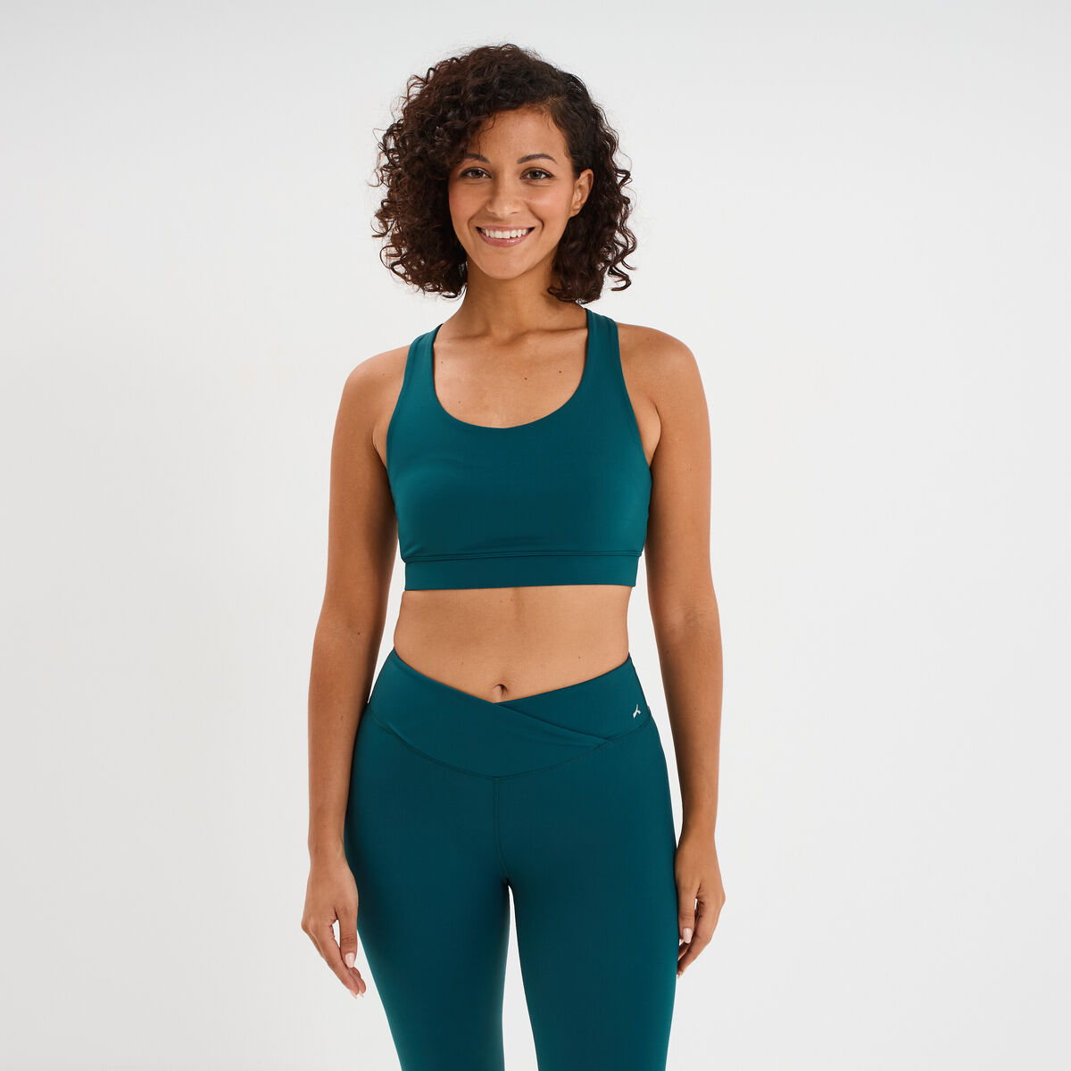 Brassi&egrave;re de sport dos nageur vert canard femme