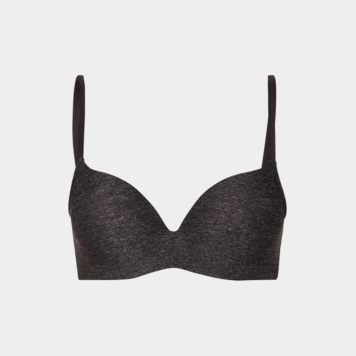 Soutien-gorge push-up microfibre gris foncé femme
