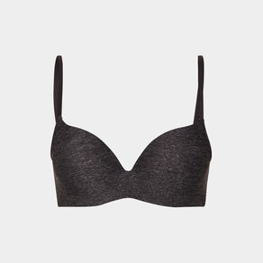 soutien gorge push up microfibre gris fonce femme Soutien-gorge push-up microfibre gris foncé femme