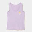 D&eacute;bardeur col rond droit coton mauve femme