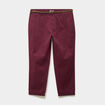 Pantalon chino taille haute coton violet fonc&eacute; femme grande taille