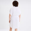 Robe manches courtes en gaze de coton blanc femme grande taille