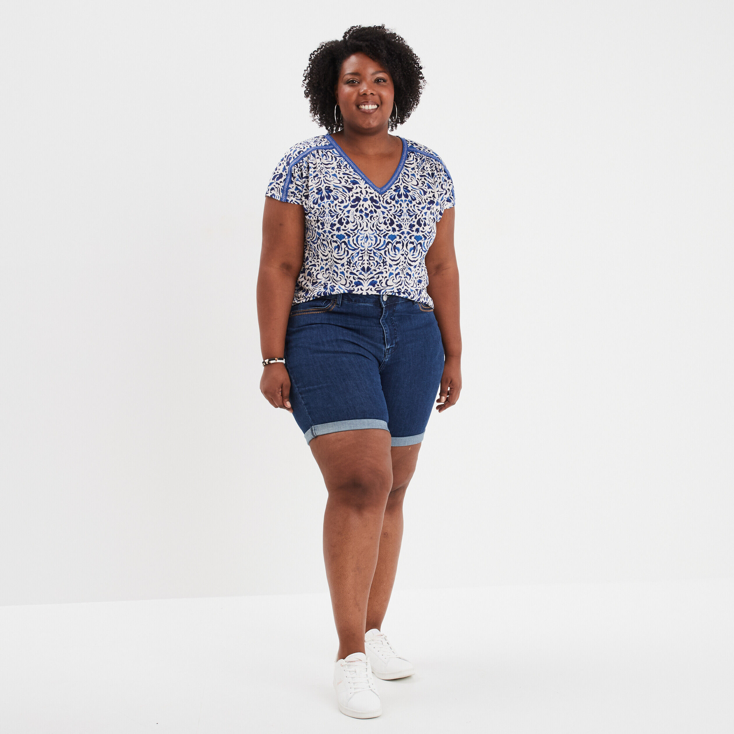 Short grande taille pour femme pas cher La Halle