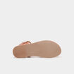 Sandales en cuir marron femme