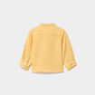 Chemise col mao en gaze de coton jaune b&eacute;b&eacute; gar&ccedil;on