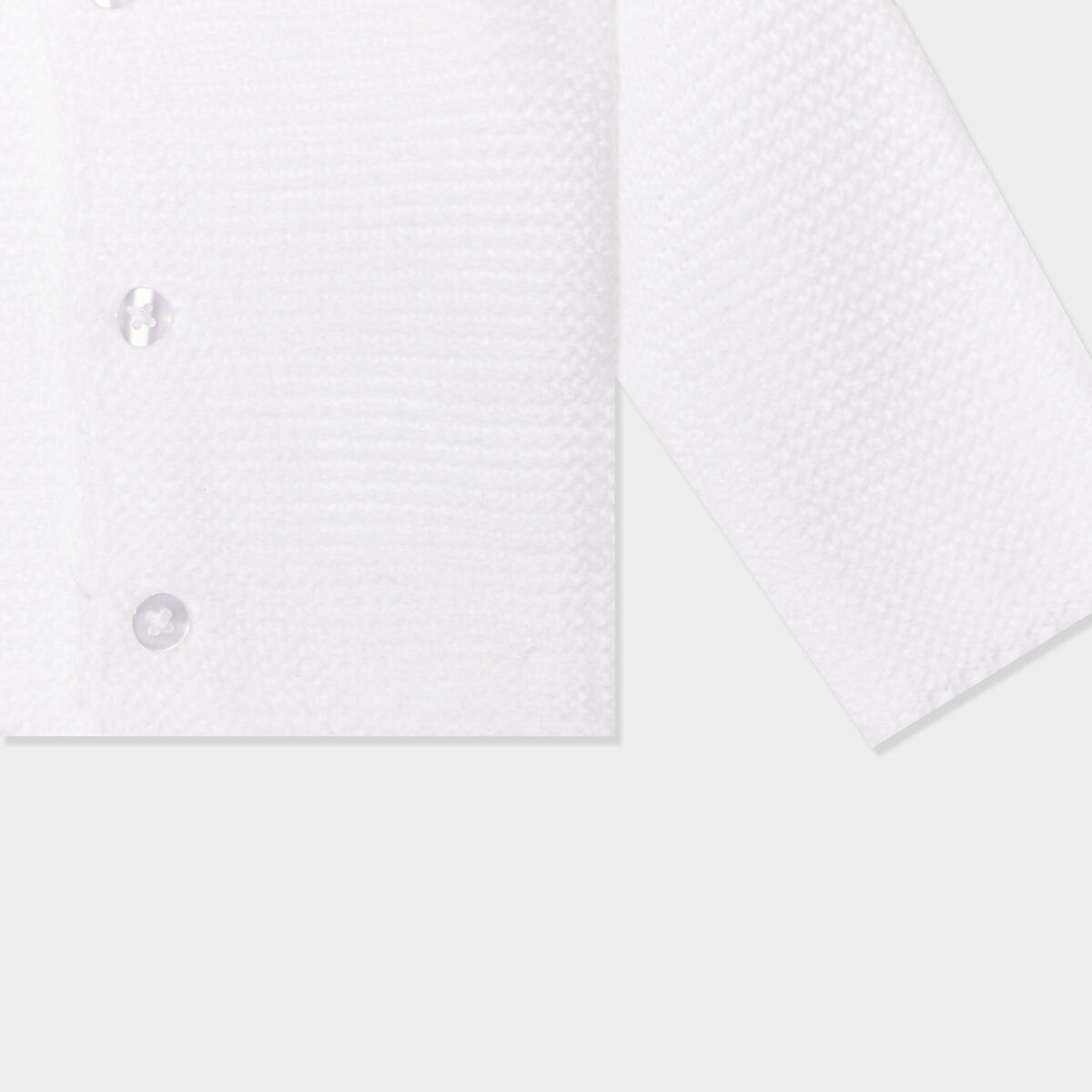 Gilet boutonné manches longues blanc bébé garçon