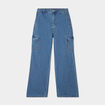 Jeans cargo large taille standard Creeks denim stone femme