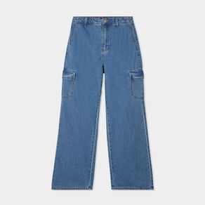 jeans cargo large taille standard creeks denim stone femme Jeans cargo large taille standard Creeks denim stone femme