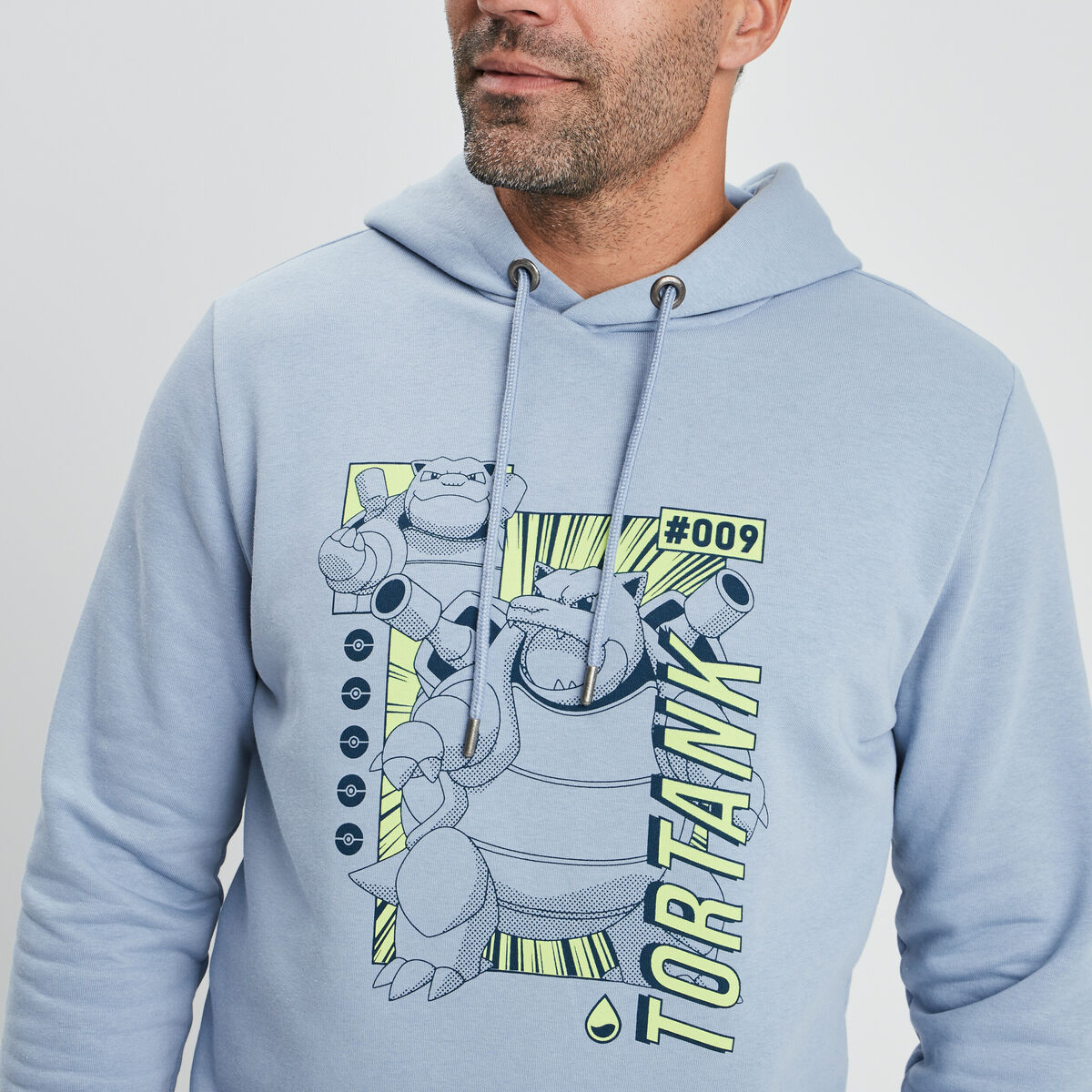 Sweat à capuche hoodie Pokémon bleu homme