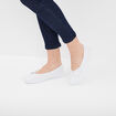 Ballerines en toile avec noeuds blanc femme