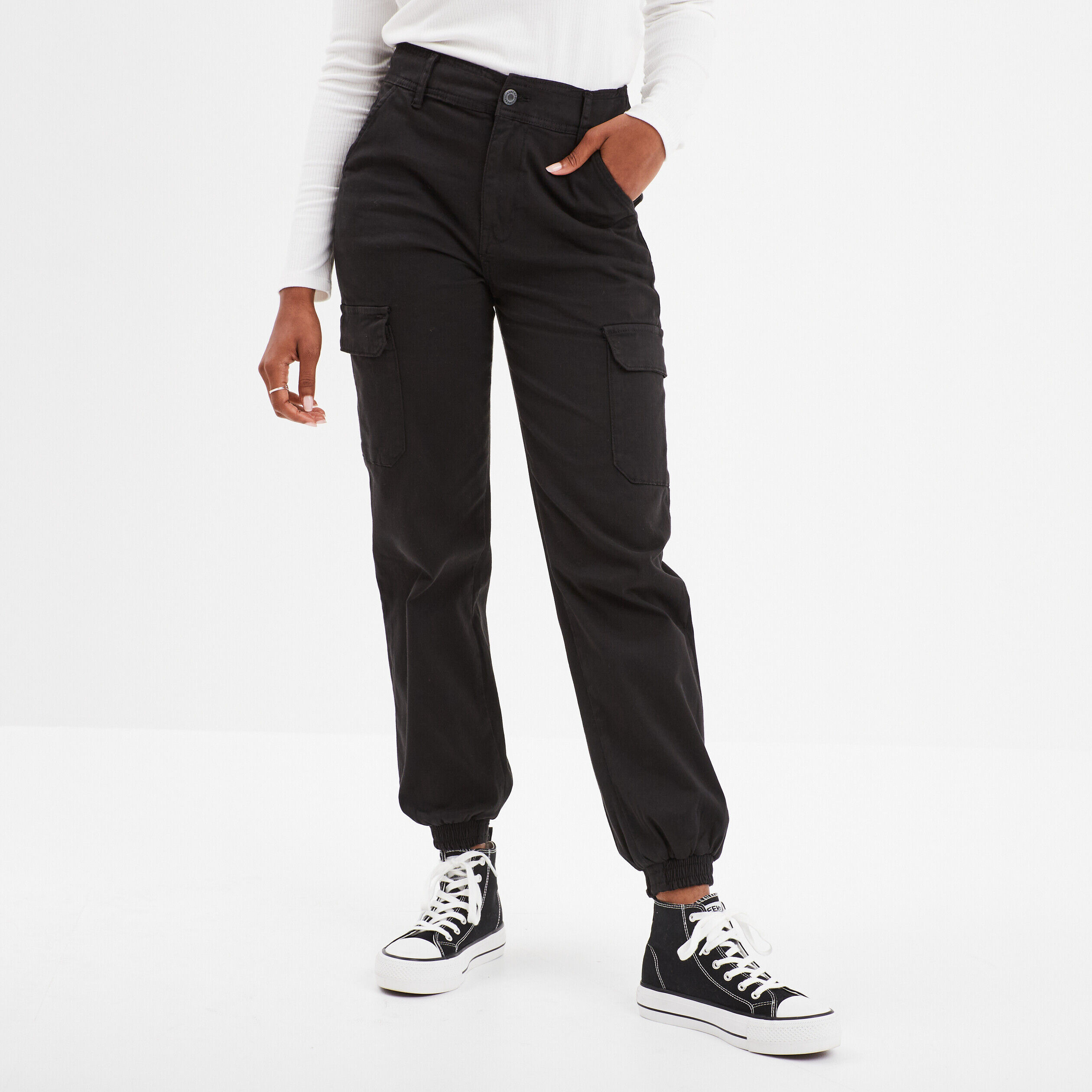 Pantalon taille haute femme pas chers La Halle