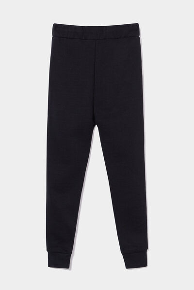 Pantalon de jogging molleton droit noir garçon