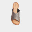 Mules brides croisées en cuir Kickers marron foncé femme