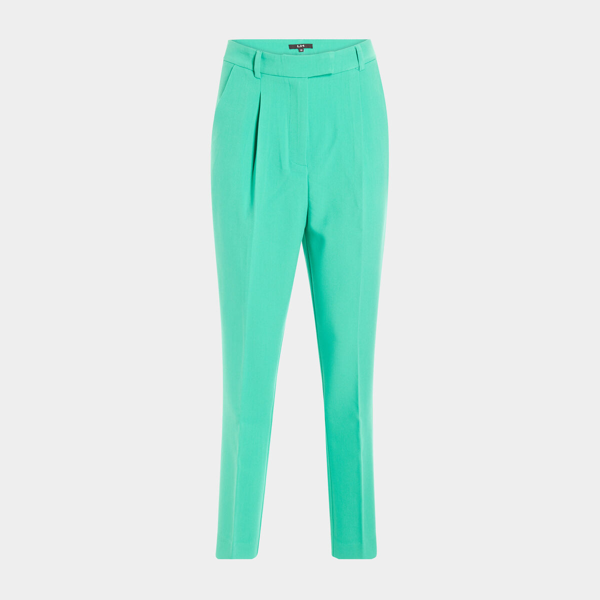Pantalon jambes larges à pinces vert menthe femme