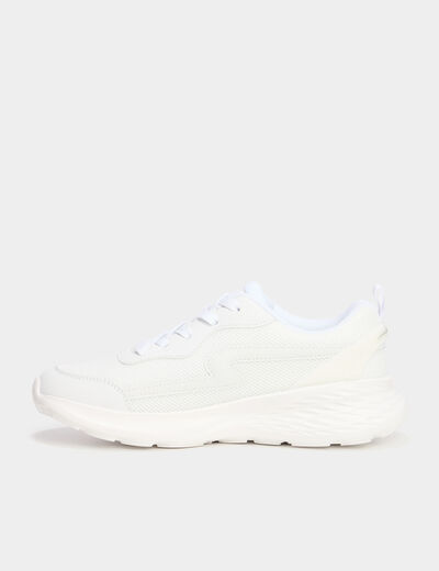 Baskets running à lacets Run-Up blanc femme