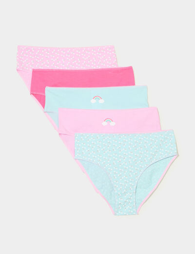 Lot 5 culottes coton bleu fille
