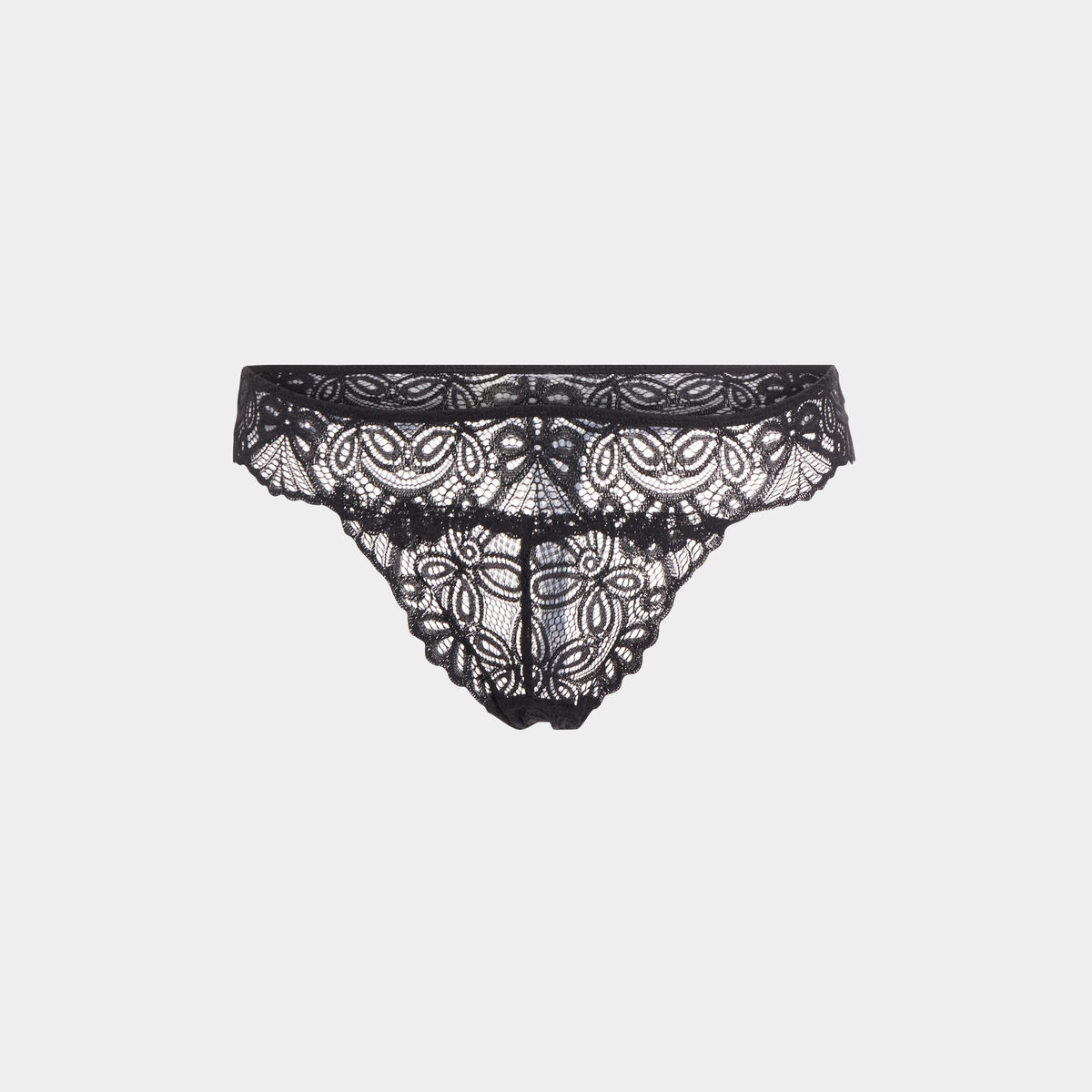 String en dentelle noir femme