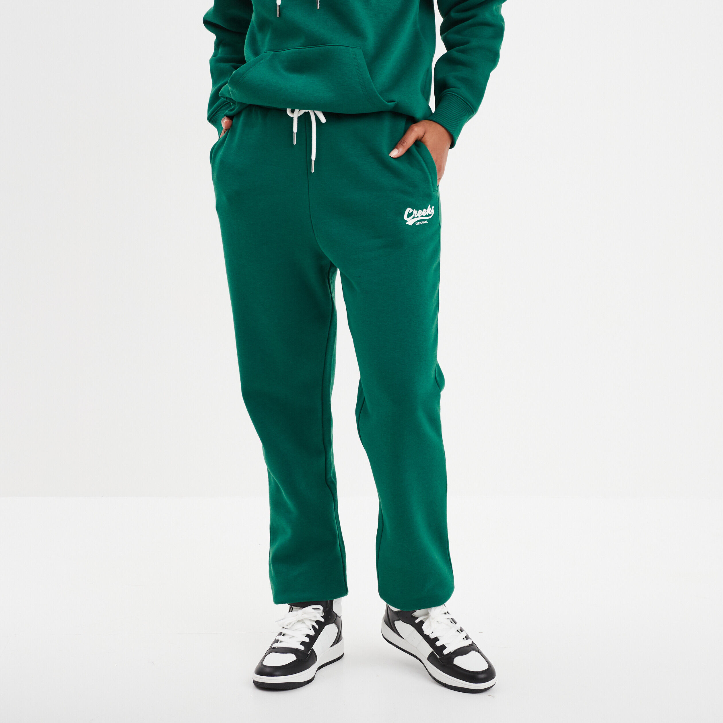Pantalon de jogging élastiqué Creeks vert émeraude femme CREEKS
