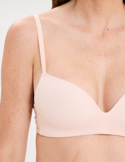 Soutien-gorge push-up triangle rose clair femme