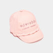 Casquette d&eacute;tails pliss&eacute;s coton rose mixte