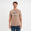 T-shirt manches courtes Jurassic Park marron homme