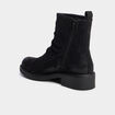 Boots effet su&eacute;dine noir femme