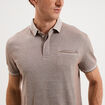 Polo manches courtes coupe droite gris homme