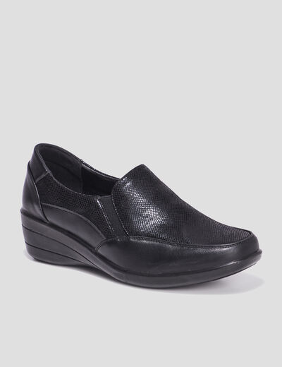 Loafers pied large Confortissimo noir femme