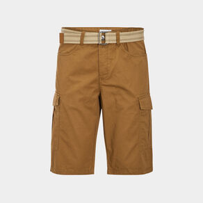 Bermuda cargo ceinturé marron clair homme