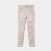 Pantalon slim stretch beige femme