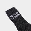 Chaussettes d'int&eacute;rieur La queen noir femme