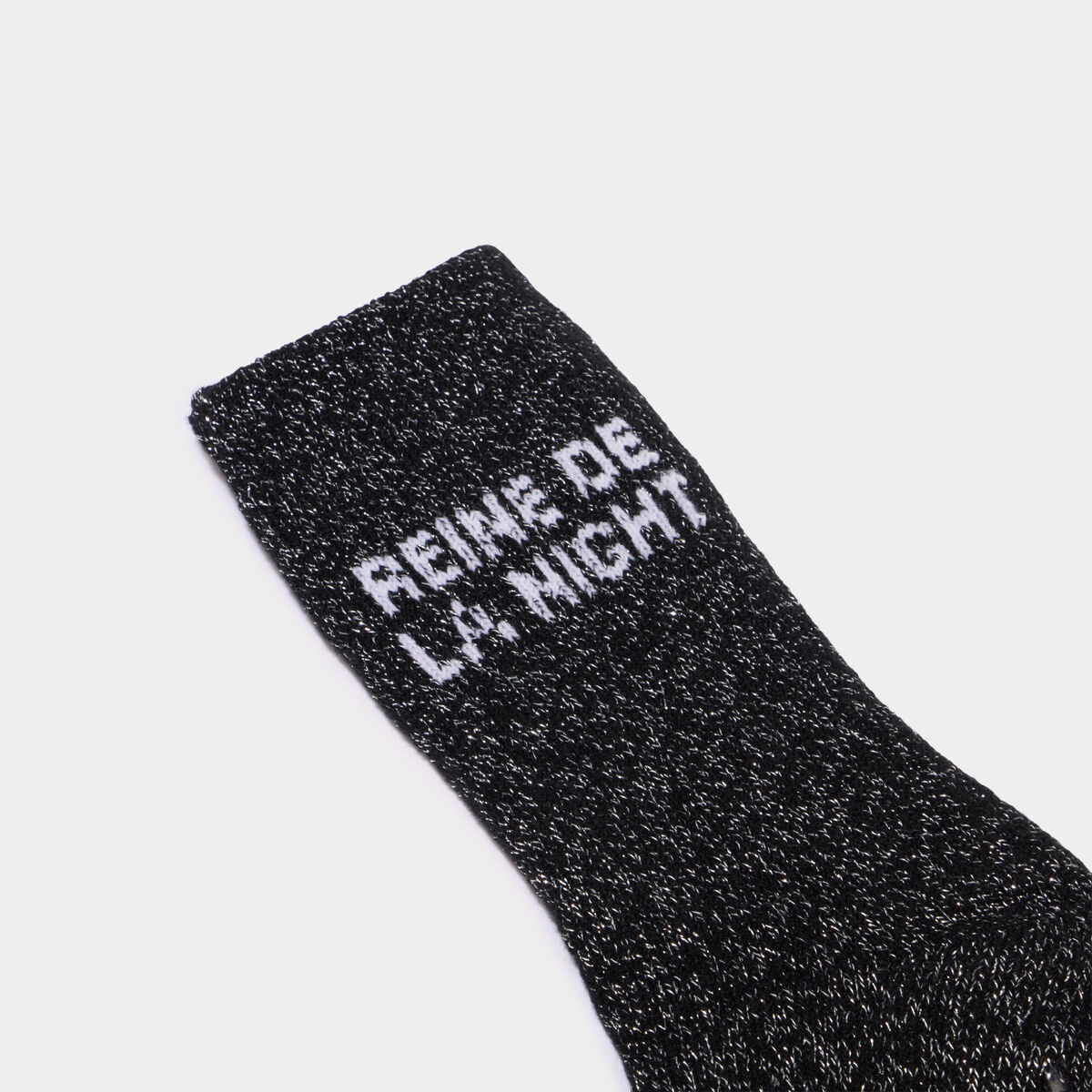 Chaussettes d'int&eacute;rieur La queen noir femme