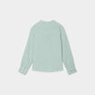 Chemise gaze coton manches retroussables vert kaki gar&ccedil;on