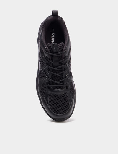 Baskets running &agrave; lacets noir homme