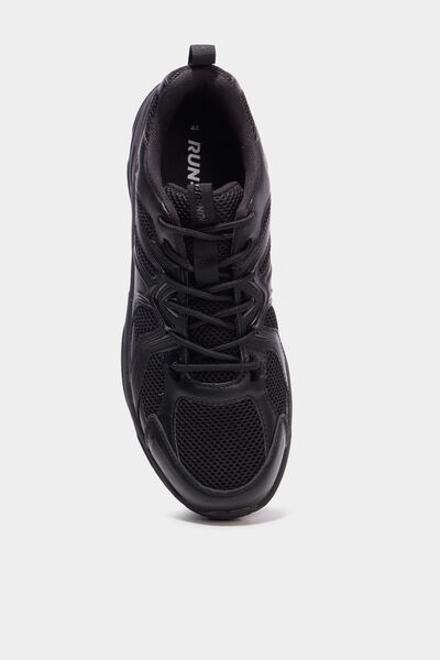 Baskets running &agrave; lacets noir homme