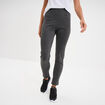 Legging taille haute &eacute;lastiqu&eacute;e gris fonc&eacute; femme