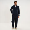 Pull col camionneur manches longues bleu marine homme