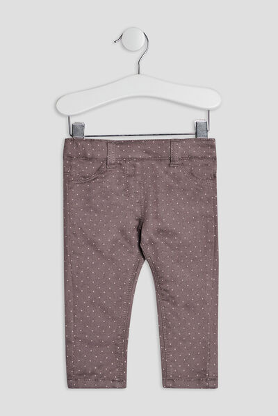 Pantalon skinny taupe bébé fille
