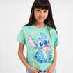 T-shirt cropped manches courtes Stitch multicolore fille