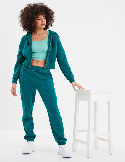 Pantalon de jogging loose vert émeraude femme