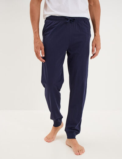 Lot 2 pantalons de pyjama coton bleu homme