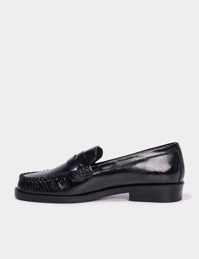 Mocassins vernis noir femme