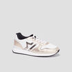 Baskets bi-matière à lacets Creeks blanc femme